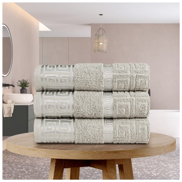 Premium Absorbent Cotton Towels Set - Grey