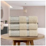 Premium Absorbent Cotton Towels Set - Natural