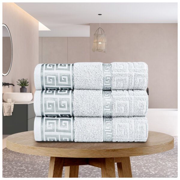 Premium Absorbent Cotton Towels Set - Bright White