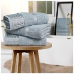 Premium Absorbent Cotton Towels Set - Blue