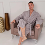Ultra Soft Shawl Collar Bathrobe - Silver