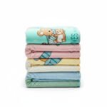 Dreamy Bear Baby Fleece Throw - Duck Egg - Image 11