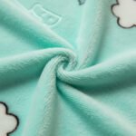 Dreamy Bear Baby Fleece Throw - Duck Egg - Image 6
