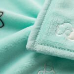 Dreamy Bear Baby Fleece Throw - Duck Egg - Image 7