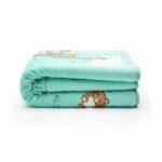 Dreamy Bear Baby Fleece Throw - Duck Egg - Image 10