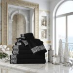 Luxury 8 Piece Cotton Towel Bale Set - Black