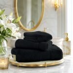 Ultra Soft Plush Absorbent Towel Set - Black