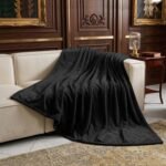 Luxury Plush Fur Throw - Black