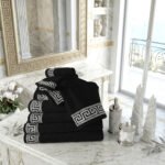 Luxury 8 Piece Cotton Towel Bale Set - Black