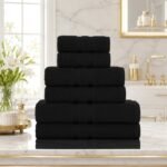 Super Soft Hotel Style Towel Set - Black