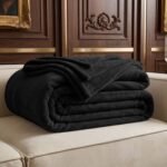 Luxury Plush Fur Throw - Black