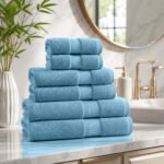 Highly Absorbent Soft Bamboo Towel Set - Blue