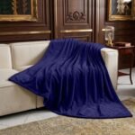 Mink Fur Throw Blue