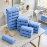 20 Piece Luxury Cotton Towel Bale Set - Blue