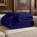 Mink Fur Throw Blue
