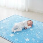 Star Print Baby Fleece Blanket - Blue - Image 11