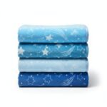 Star Print Baby Fleece Blanket - Blue - Image 15