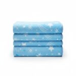 Star Print Baby Fleece Blanket - Blue - Image 14