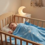 Star Print Baby Fleece Blanket - Blue - Image 6