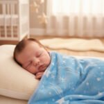 Star Print Baby Fleece Blanket - Blue - Image 2