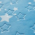 Star Print Baby Fleece Blanket - Blue - Image 10