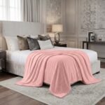 Popcorn Fleece Throw Blanket - Blush Pink