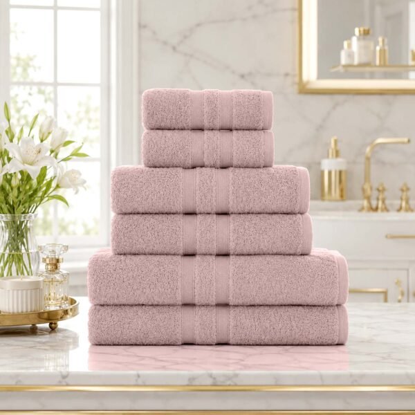 Super Soft Hotel Style Towel Set - Blush Pink