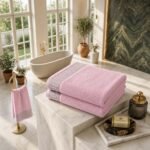 Soft 500 GSM Absorbent Cotton Towels - Blush Pink