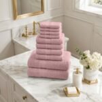 10 Piece Super Absorbent Towel Bale Set - Blush Pink