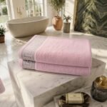 Soft 500 GSM Absorbent Cotton Towels - Blush Pink