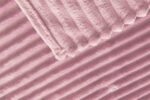 Luxury Ribbed Fleece Throw - Blush Pink - Image 5