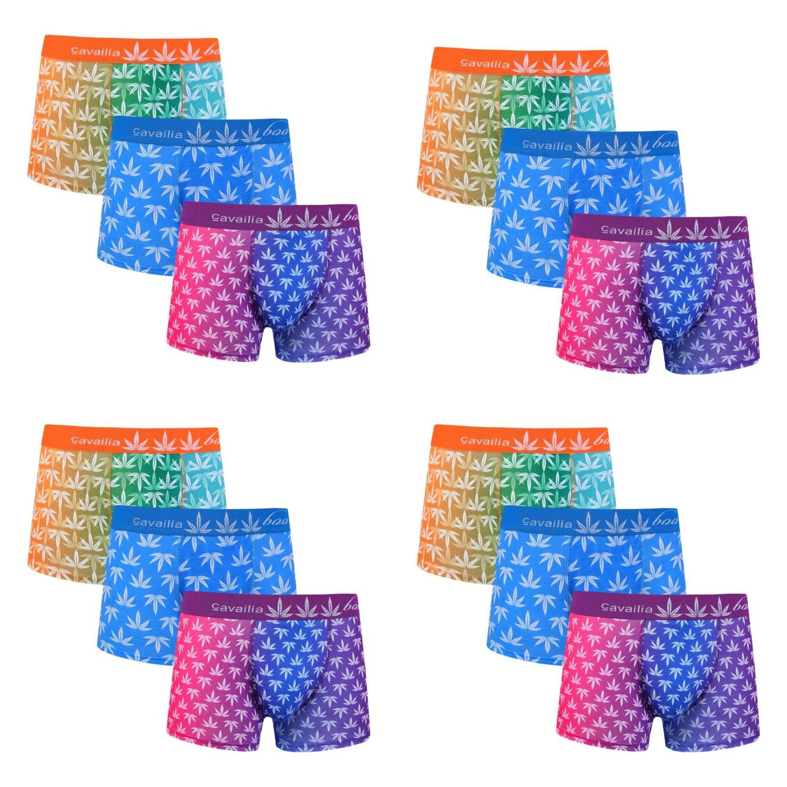 Boo B02 12 Pack Comfortable Boxer Shorts Set - Multi