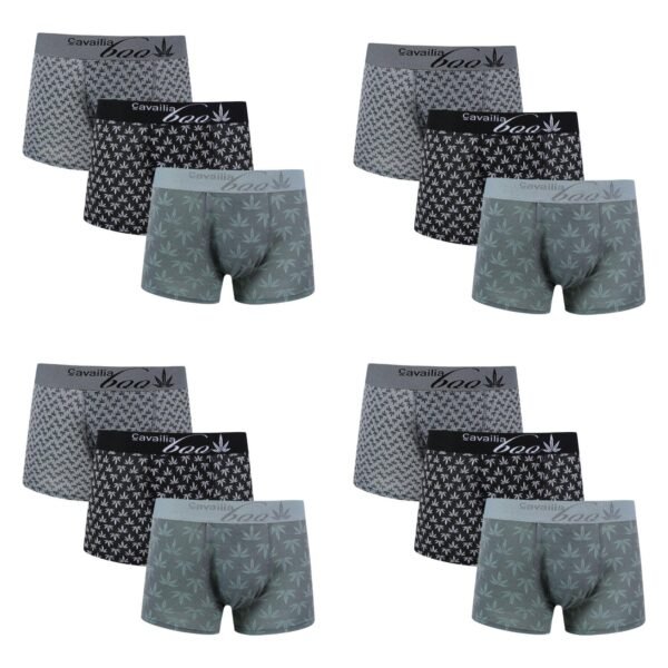 12 Pack Comfortable Boxer Shorts Set - Mono