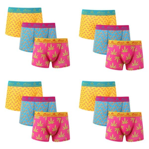 12 Pack Comfortable Boxer Shorts Set - Bright