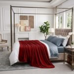Mink Fur Throw - Burgundy