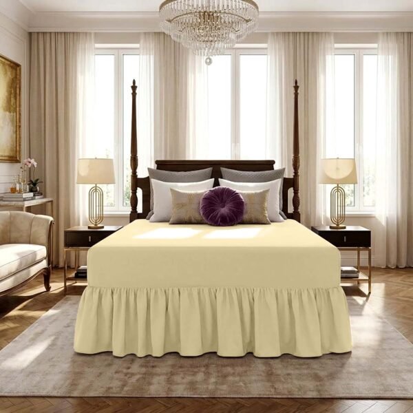 Luxury Valance Bed Sheet Collection - Cream