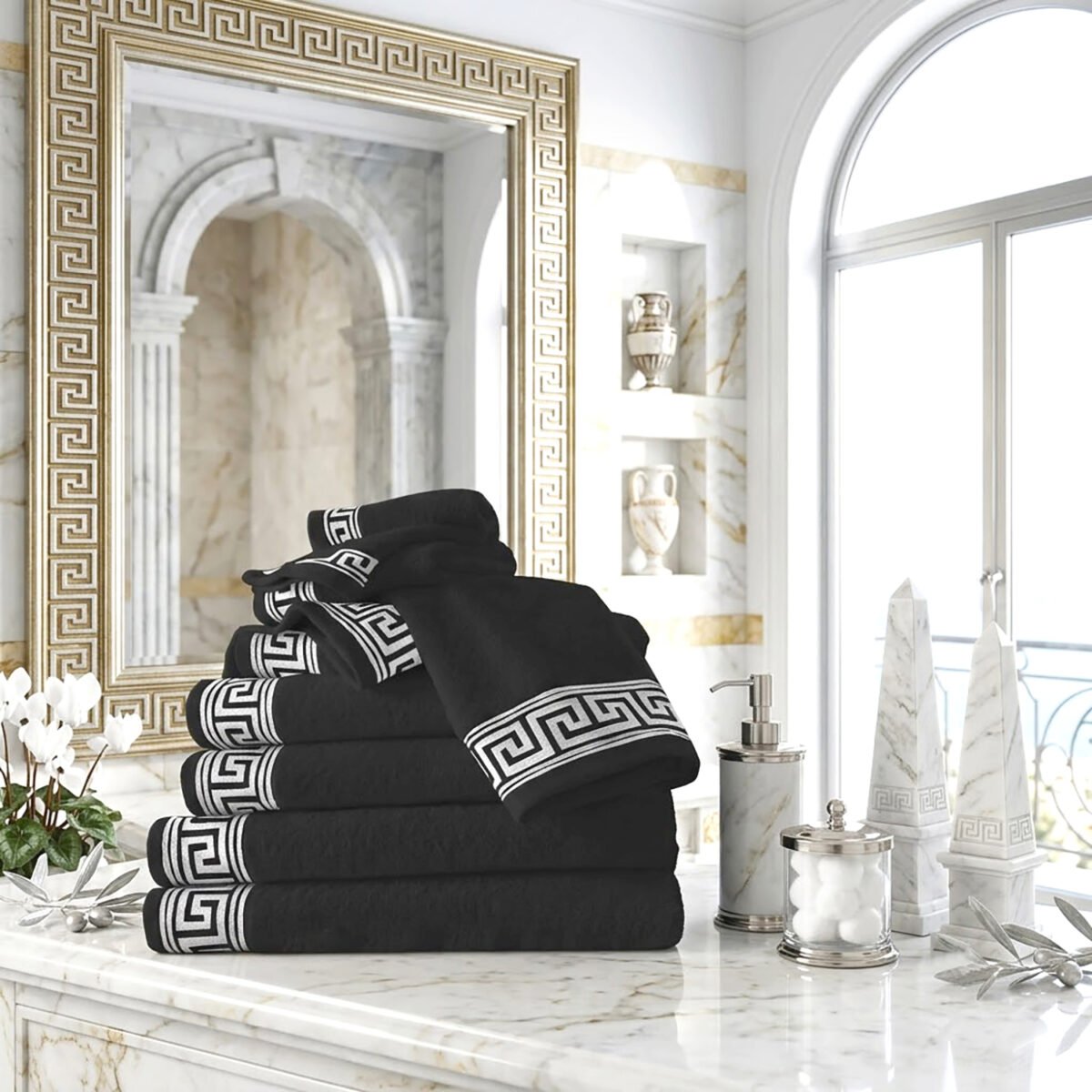 Luxury 8 Piece Cotton Towel Bale Set - Charcoal