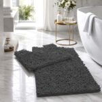 2Piece Loop Bath Mat Set - Charcoal