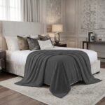 Popcorn Fleece Throw Blanket - Charcoal