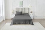 4 Piece Soft Plain Bed Sheet Set - Charcoal