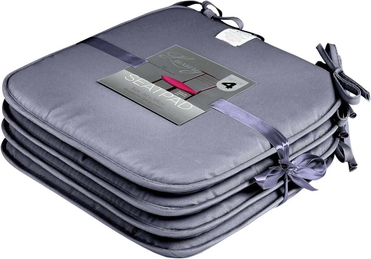 4Pack Chair Pads Silver