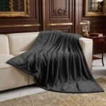 Mink Fur Throw Charcoal