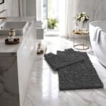 2Piece Loop Bath Mat Set - Charcoal