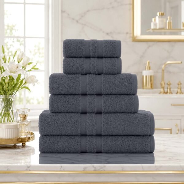 Super Soft Hotel Style Towel Set - Charcoal
