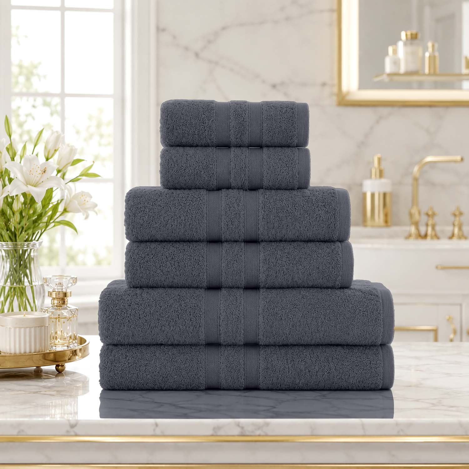 Charcoal 2 Super Soft Hotel Style Towel Set - Charcoal