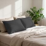 Super Soft Cosy Plain Pillowcase Set - Charcoal