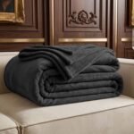 Mink Fur Throw Charcoal