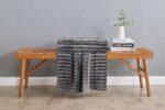 Luxury Ribbed Fleece Throw - Charcoal - Image 5