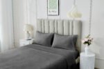 4 Piece Soft Plain Bed Sheet Set - Charcoal