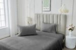 4 Piece Soft Plain Bed Sheet Set - Charcoal